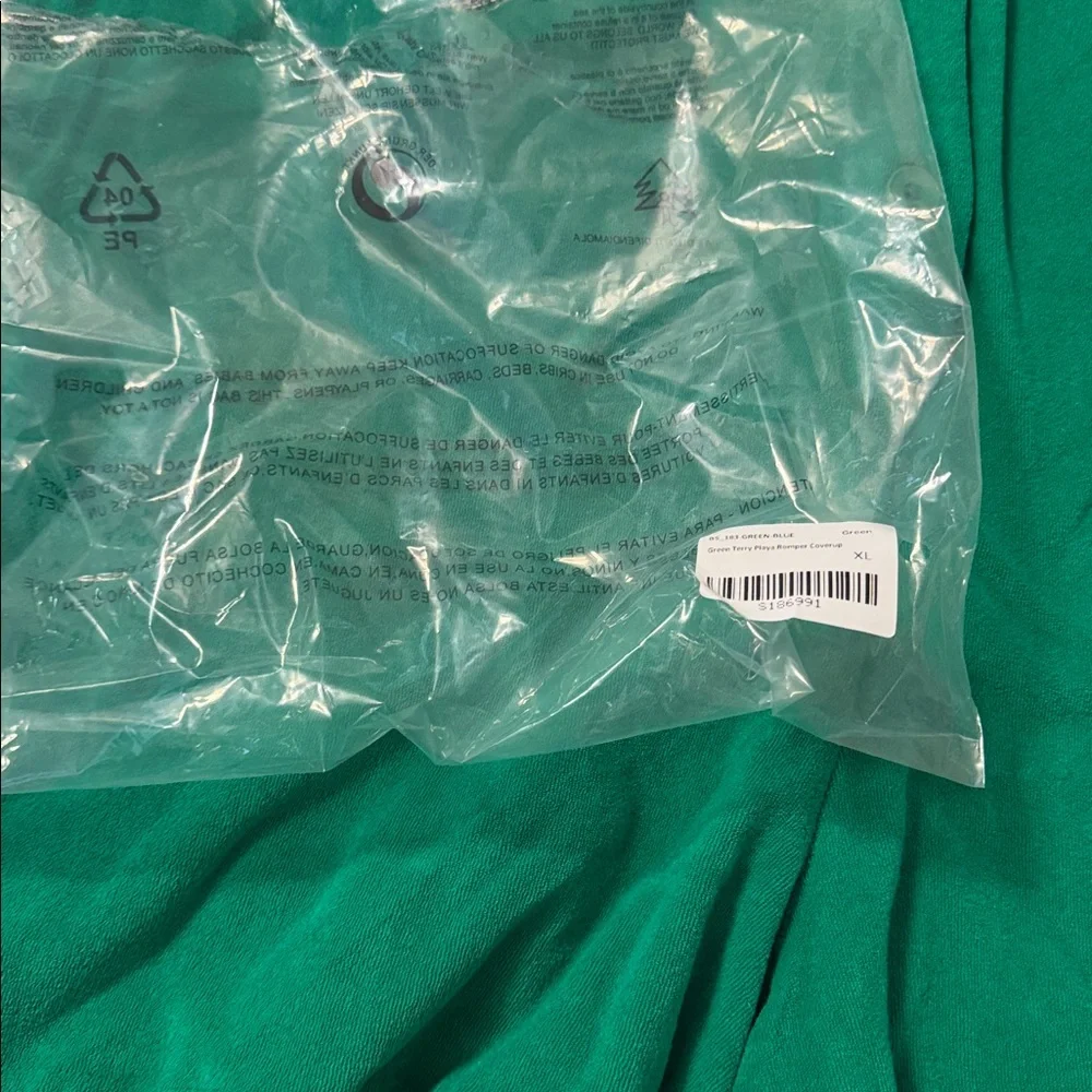 Tuckernuck Emerald Green Romper with Blue Accents - Picture 2 of 4